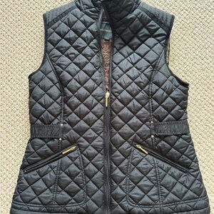Weatherproof Brand Black Quilted Vest with Zip Pockets